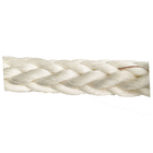 White 12 Strand Monofilament Braided Polypropylene Rope High Breaking Strength